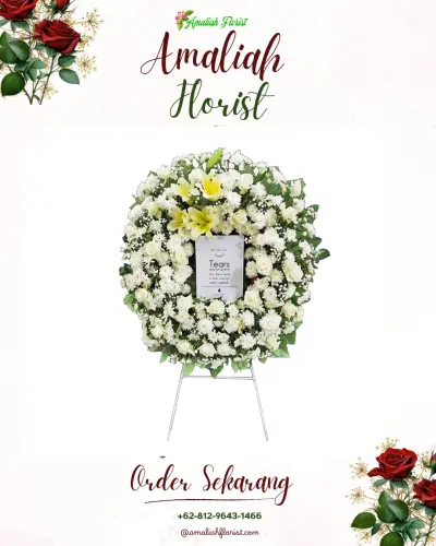 Krans Bunga Duka Cita di Simokerto